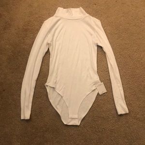One piece bodysuit turtleneck, white, size SX (extra small)